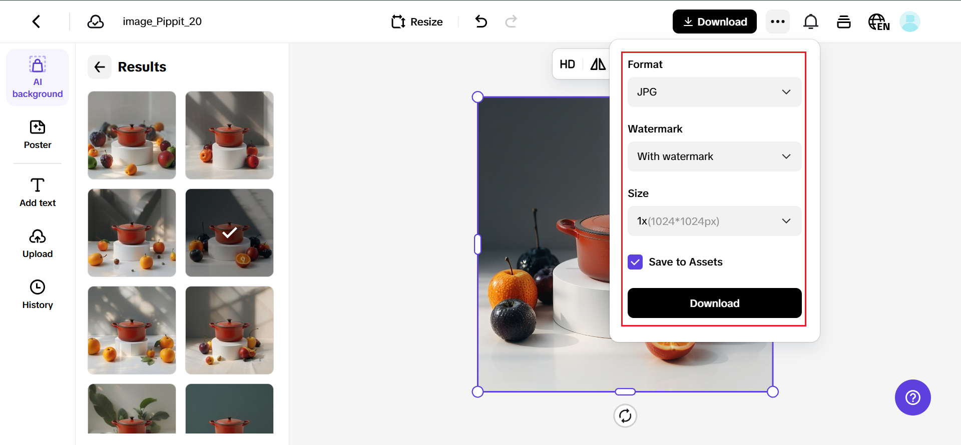 Export your images