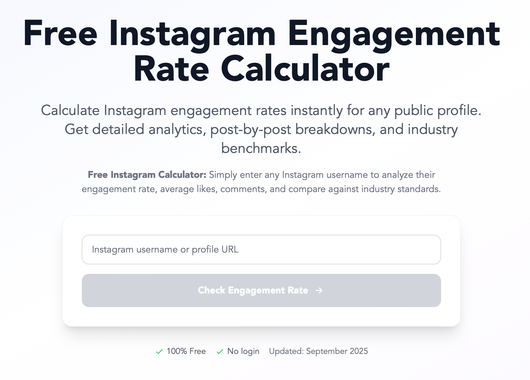 Social Cat Engagement rate tool