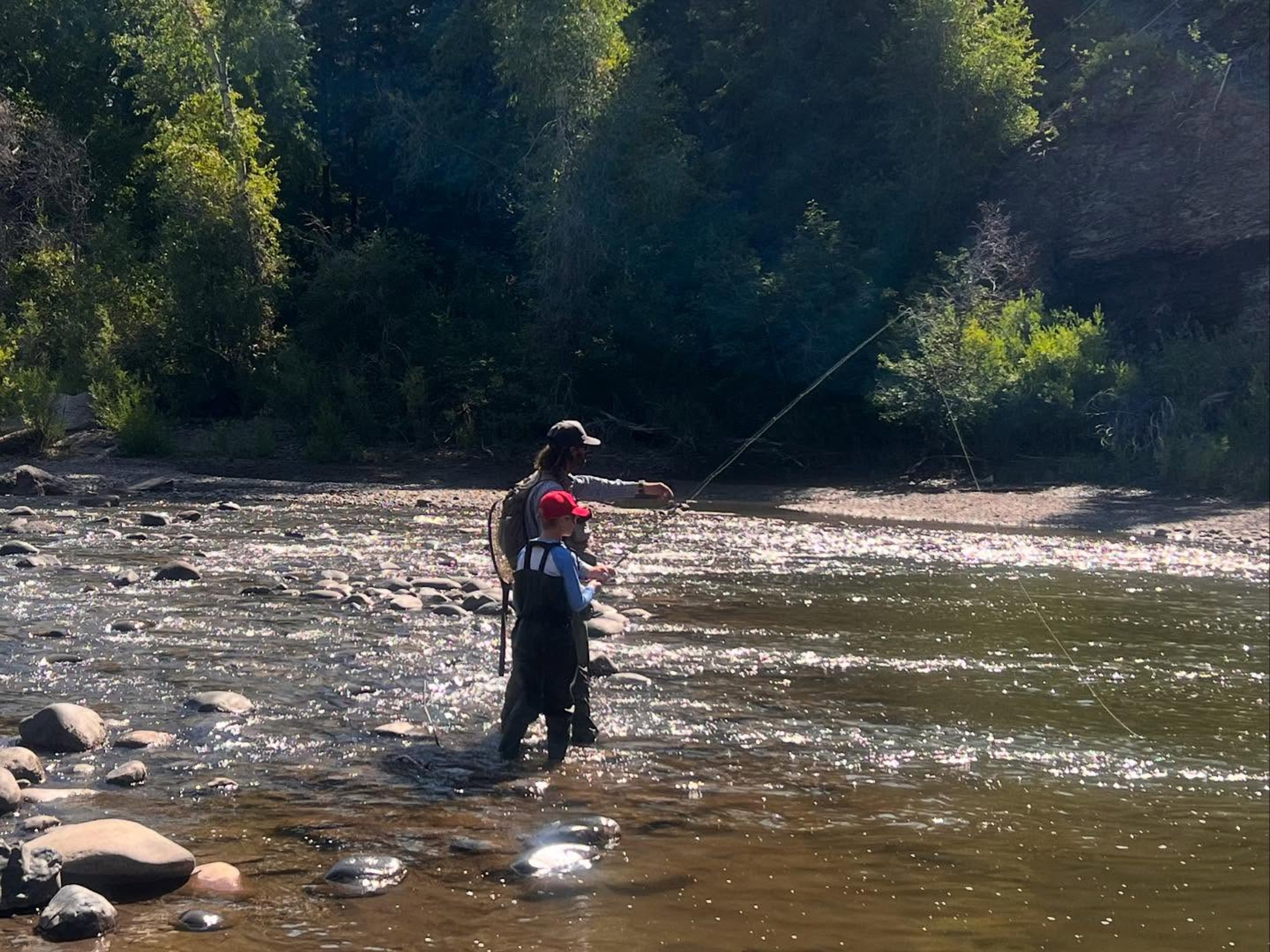 boy fishing