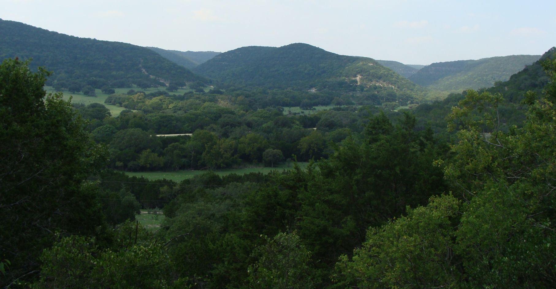 A rolling Texas Hill Country landscape west of San Antonio.
