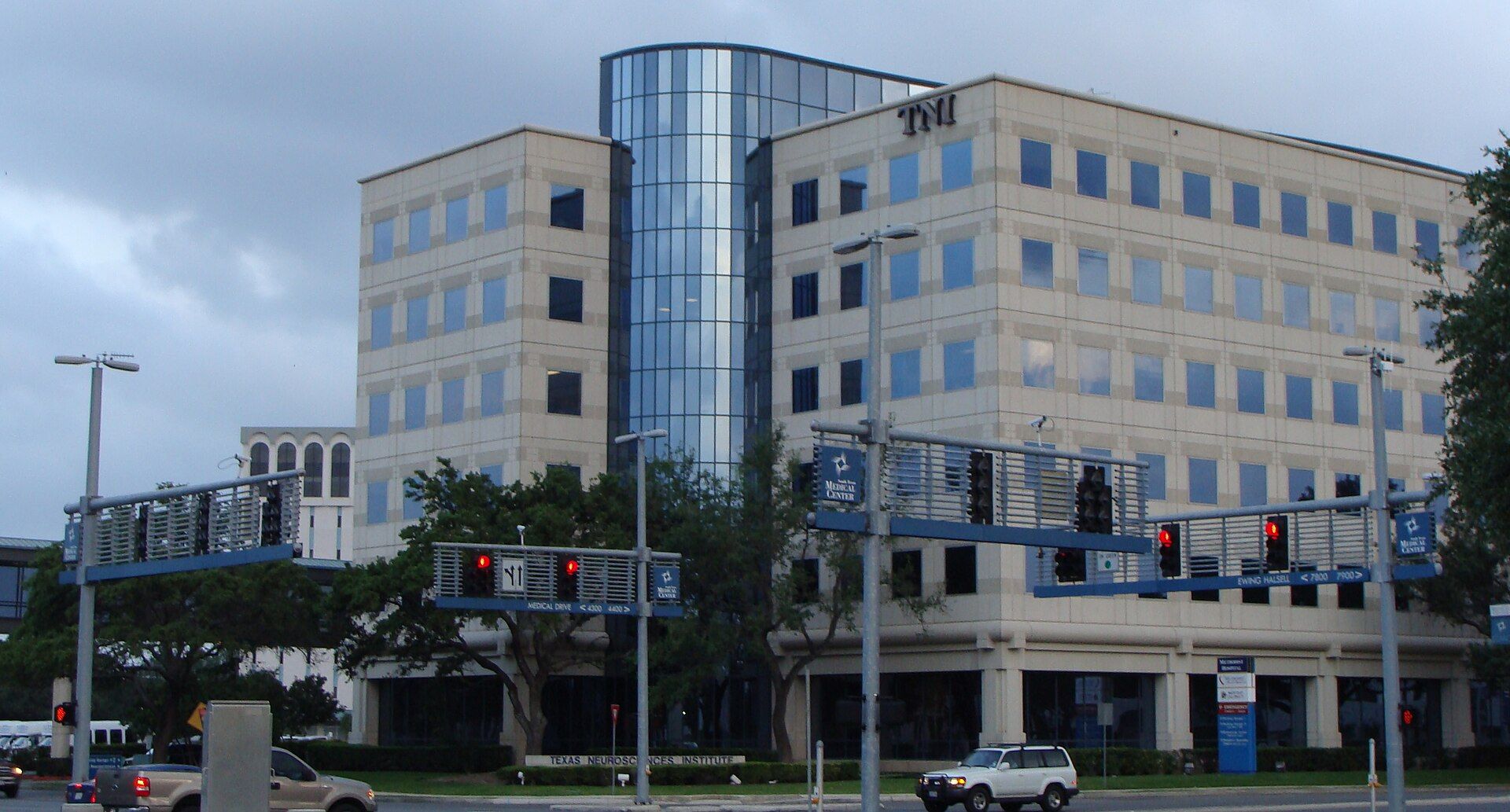 A modern office building.