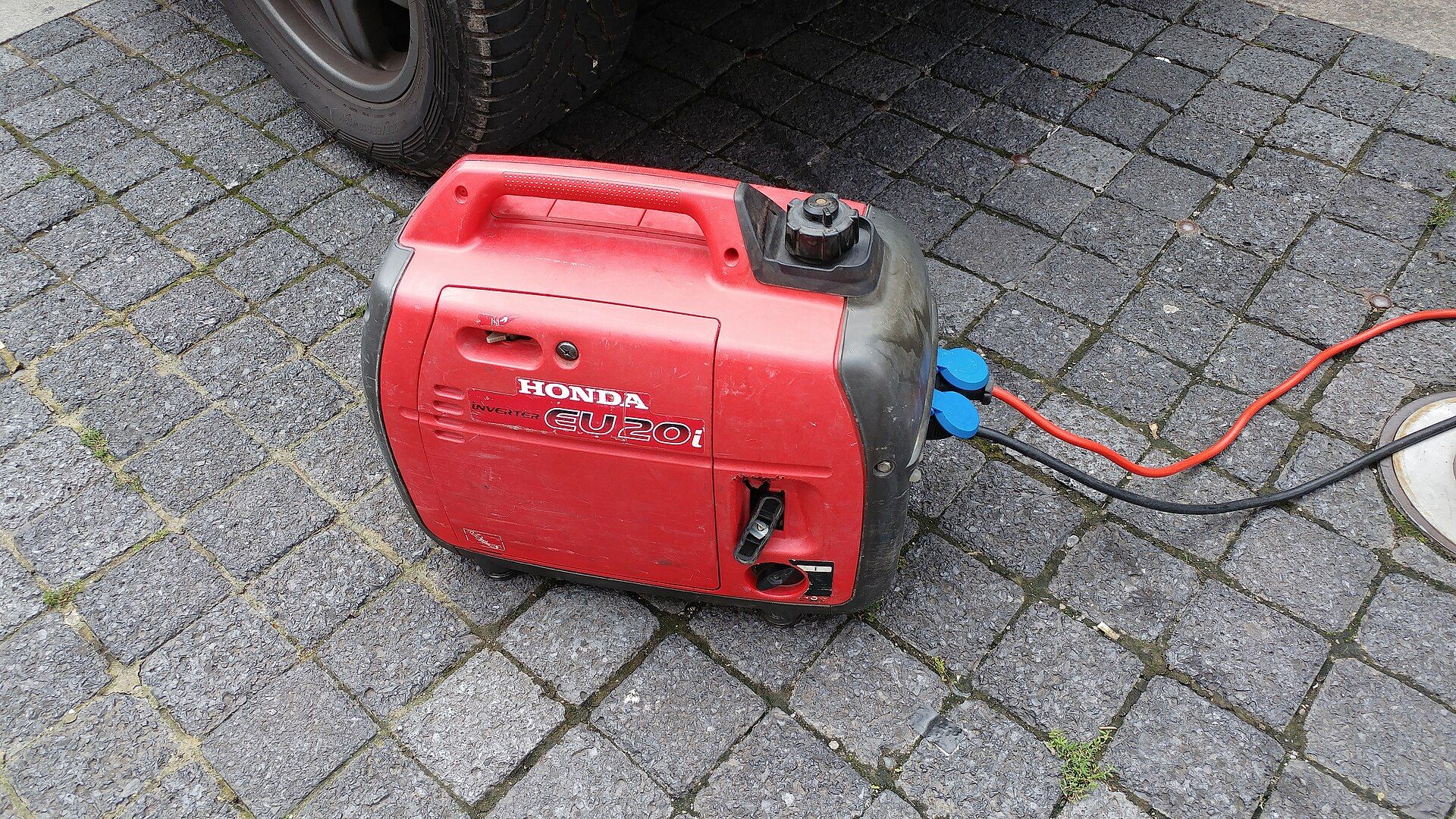 A portable backup generator.