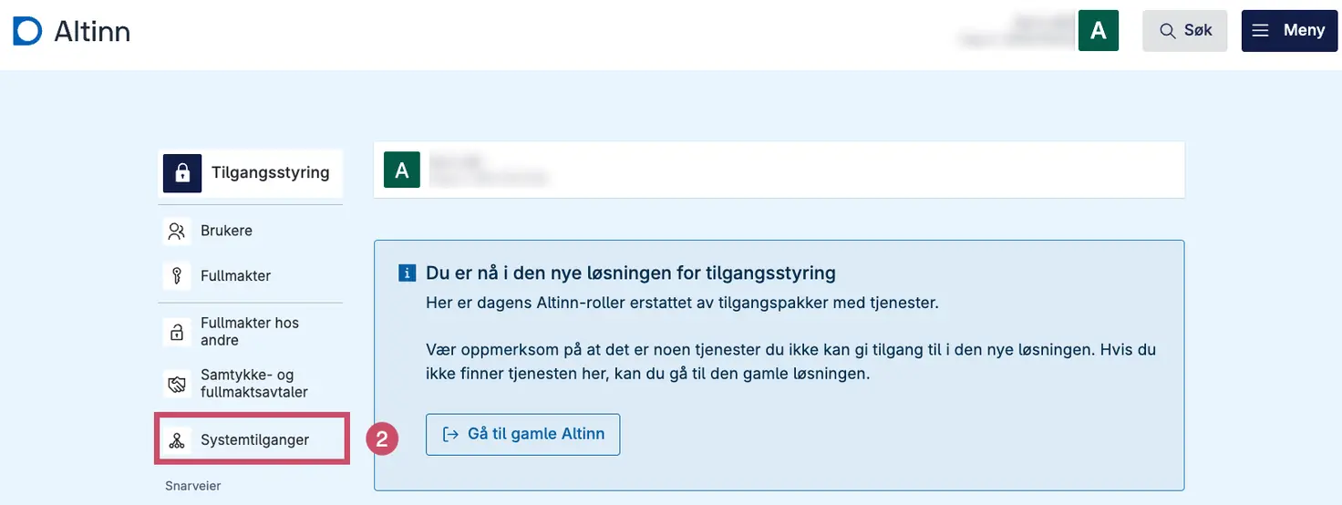 Systemtilganger på Altinn