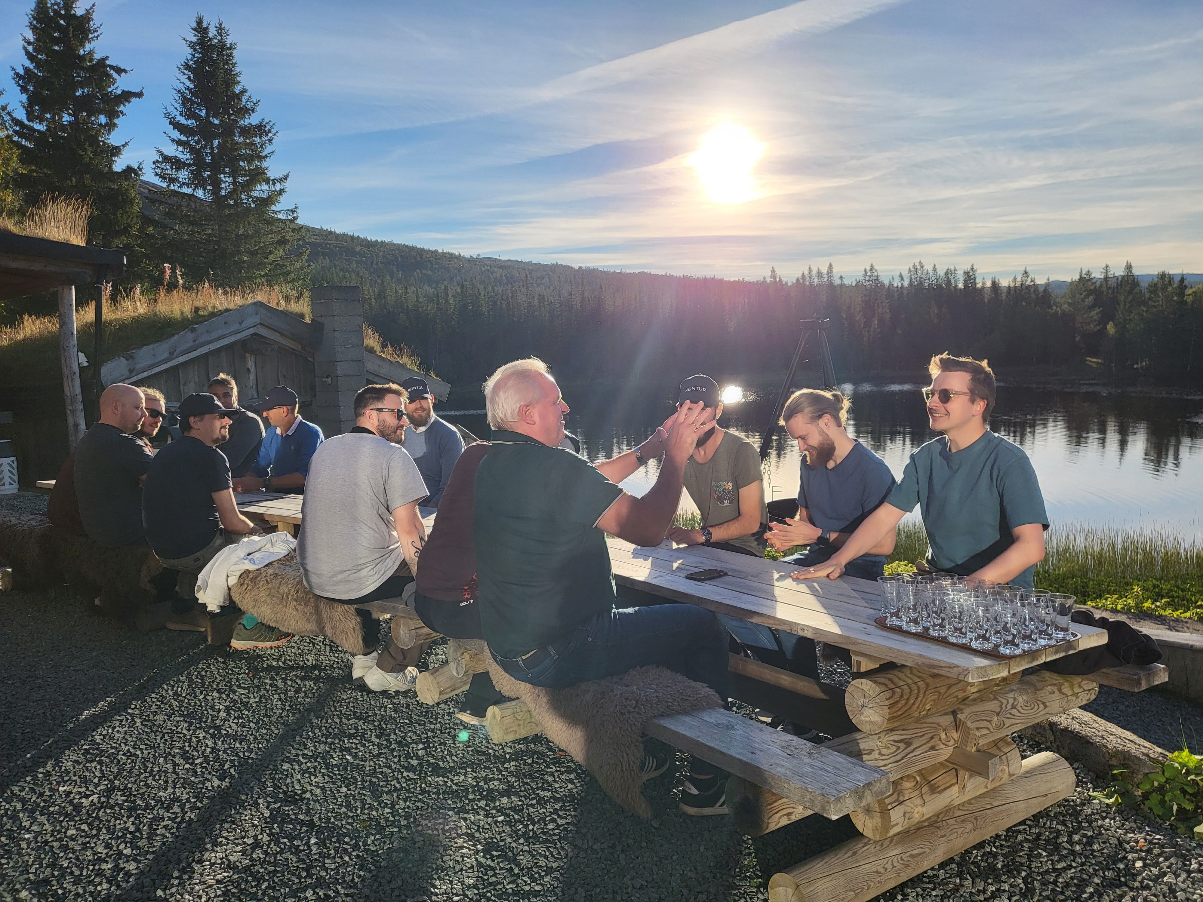 The Kontur Team on a social gathering