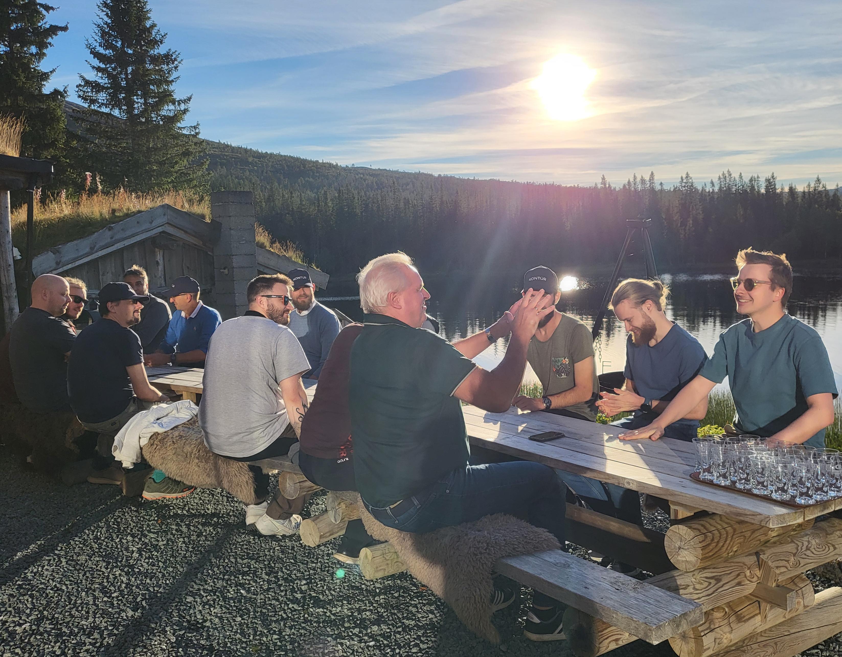 The Kontur Team on a social gathering