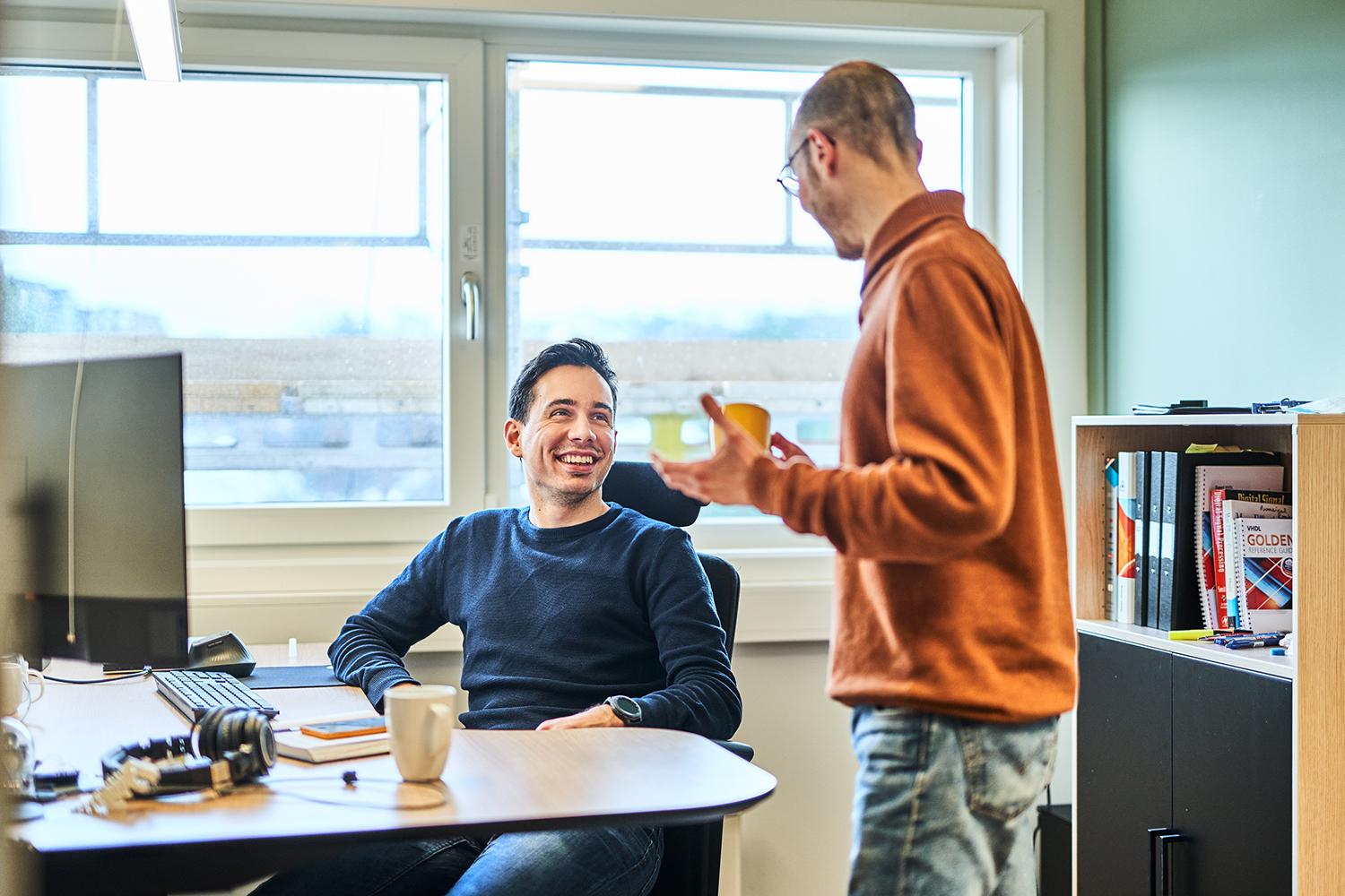 people talking at the office