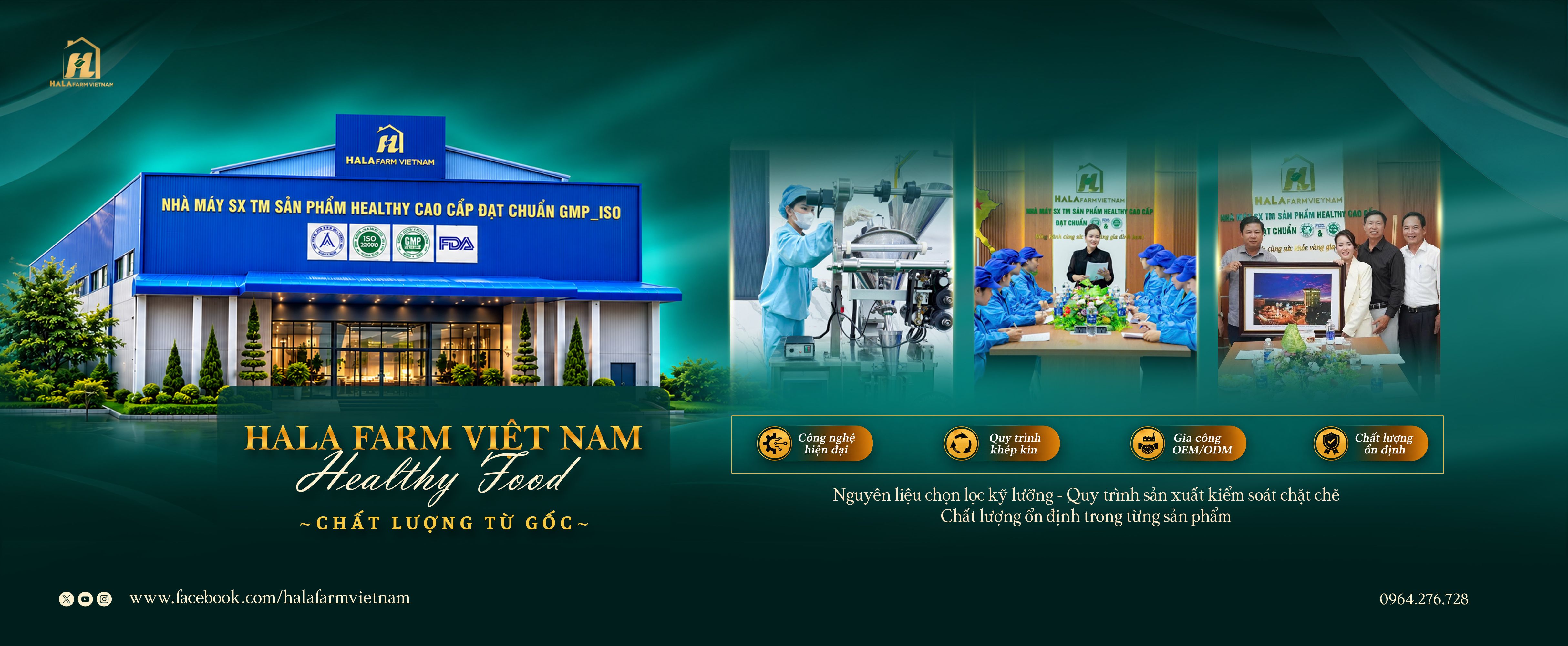 Công nhân xếp túi granola màu xanh lên băng chuyền cạnh máy hàn miệng túi