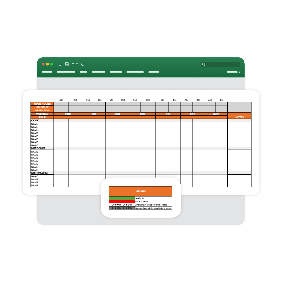 Employee Availability Form Template for Restaurants 7shifts Employee Availability Form Template for Restaurants 7shifts