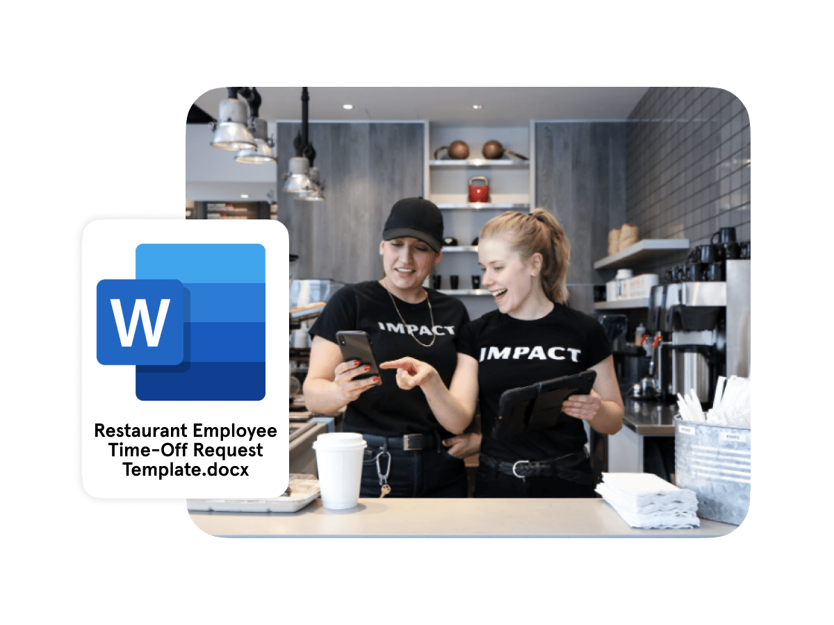 Restaurant Employee Time off Request template Doc