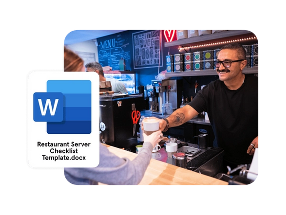 Restaurant Server Checklist Template