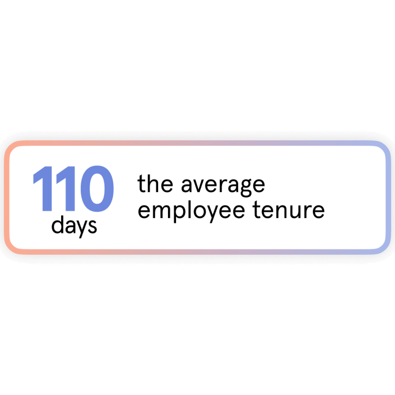 Stat: 110 days is the average employee tenure at a restaurant.