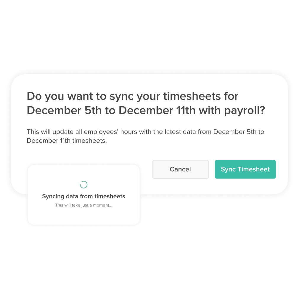 Image depicting a streamlined and organized dashboard in 7shifts platform with labor, wage, payroll, tips, and onboarding data integrated in one place