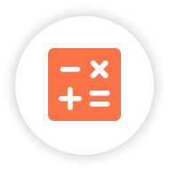 Logo with minus, multiplication, plus, and equals signs