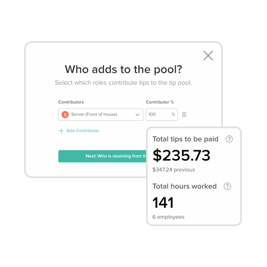 Adding contributors to the tip pool in 7shifts.