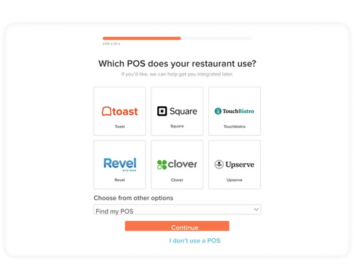 Setup your restaurant