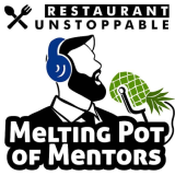 Podcast logo restaurant unstoppable