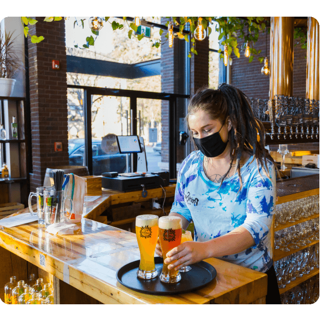 Server with mask - mobile scheduling