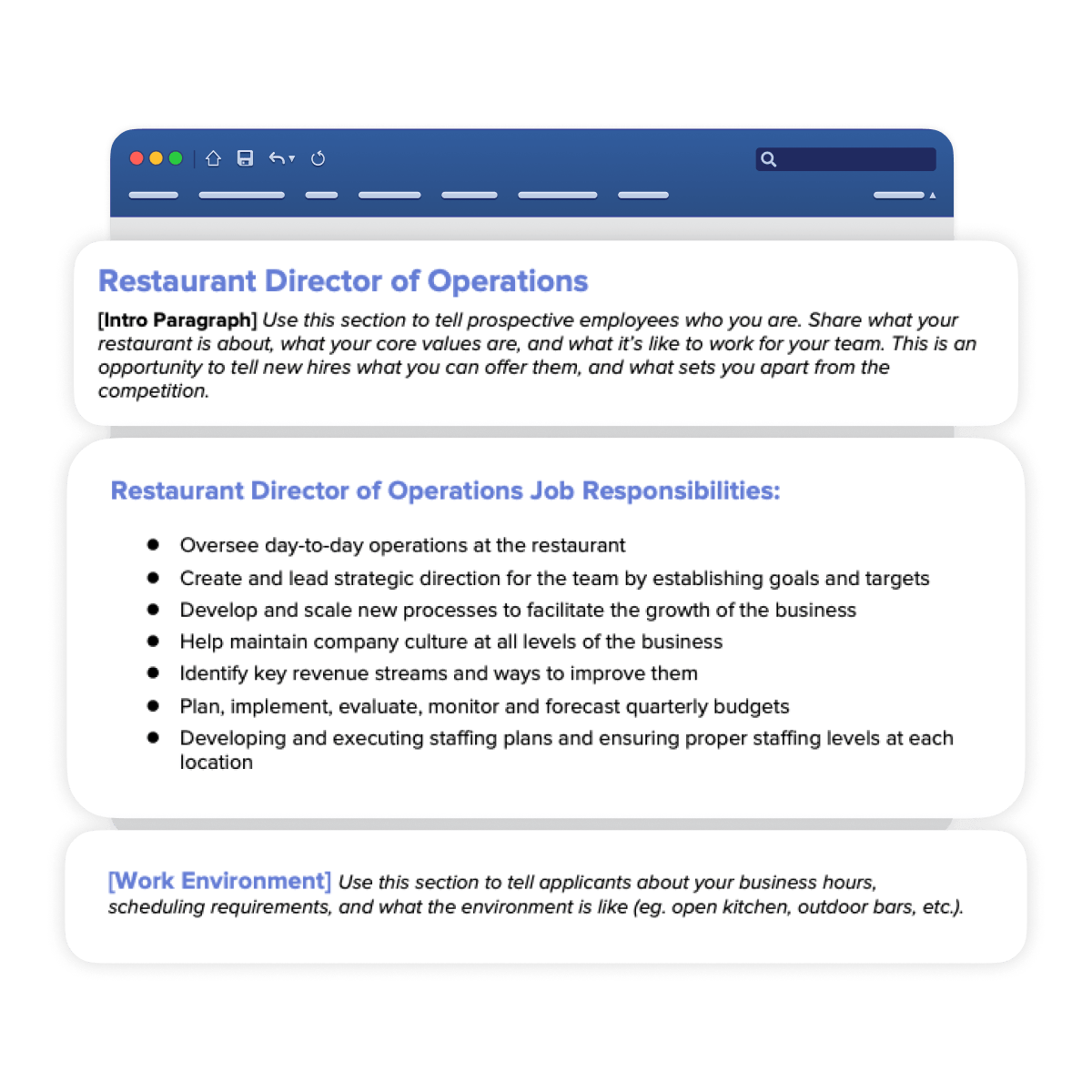 Example director of restaurant operations job description