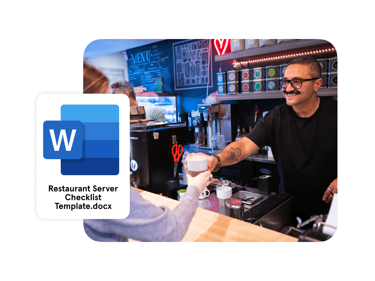 Restaurant Server Checklist Template