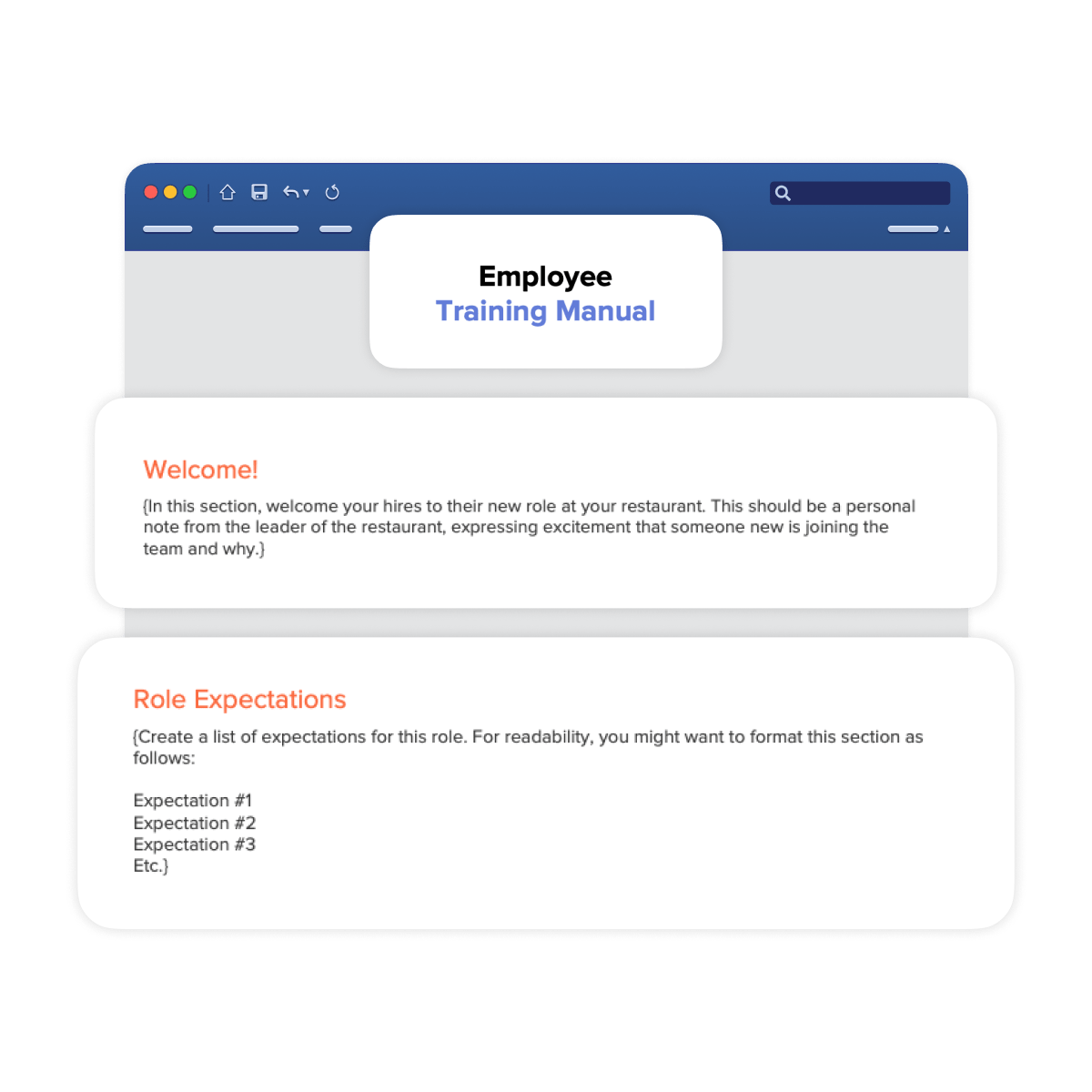 Example restaurant employee training manual template