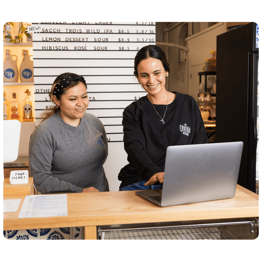Restaurant staff using their technology