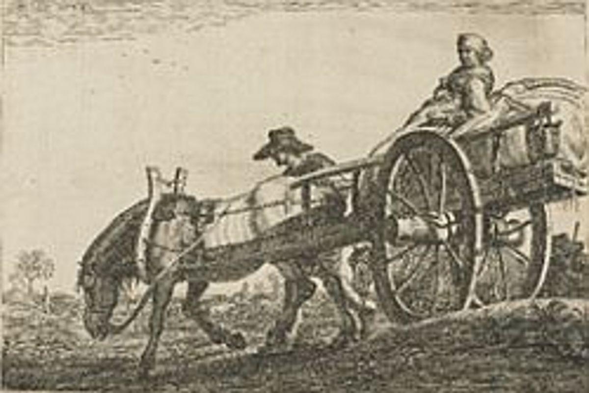 Boerenkar, door Gerrit Bleker, 1643. Bron: Rijksmuseum, Rijksstudio