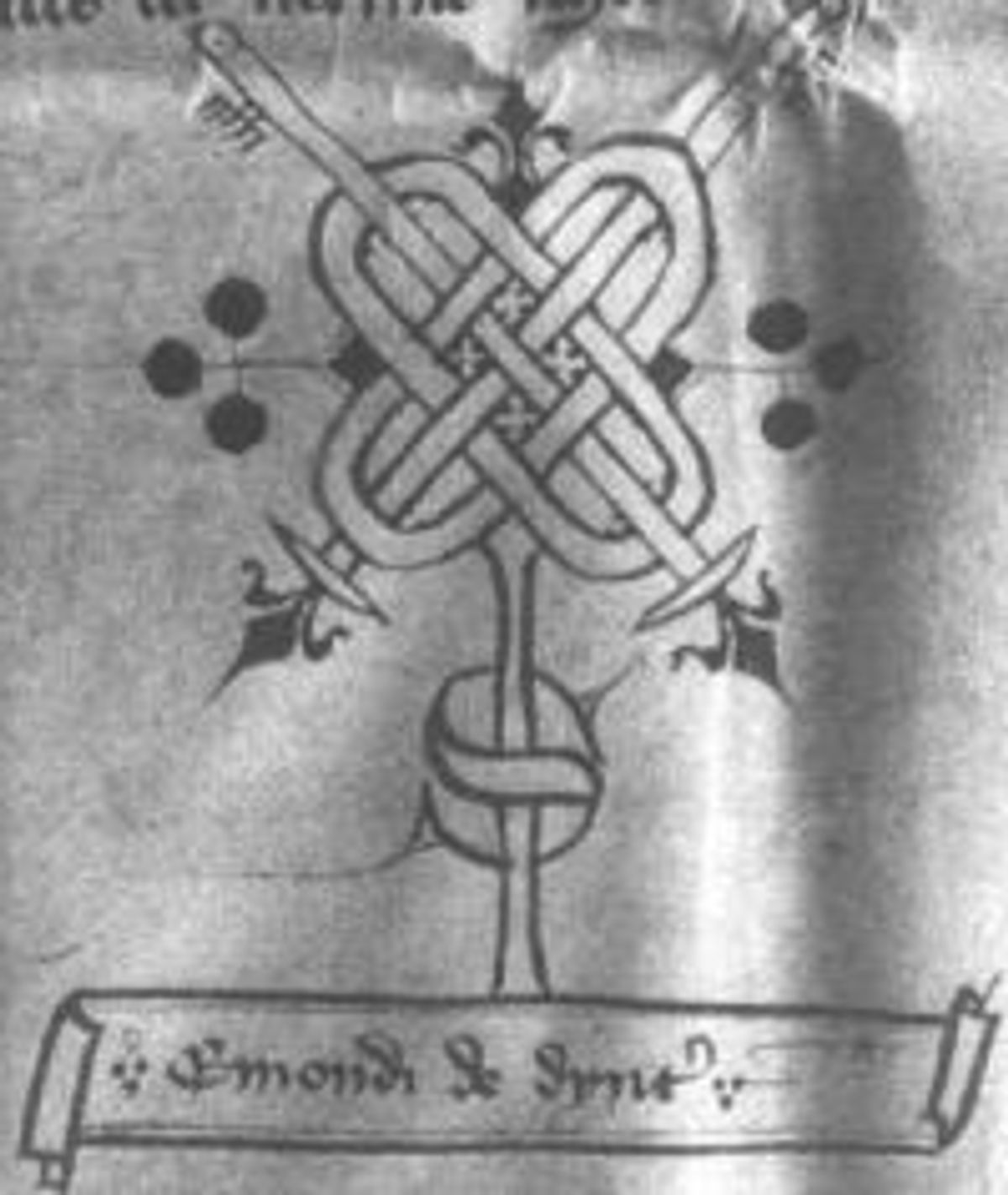 Voorbeeld van een vroege 'handtekening'