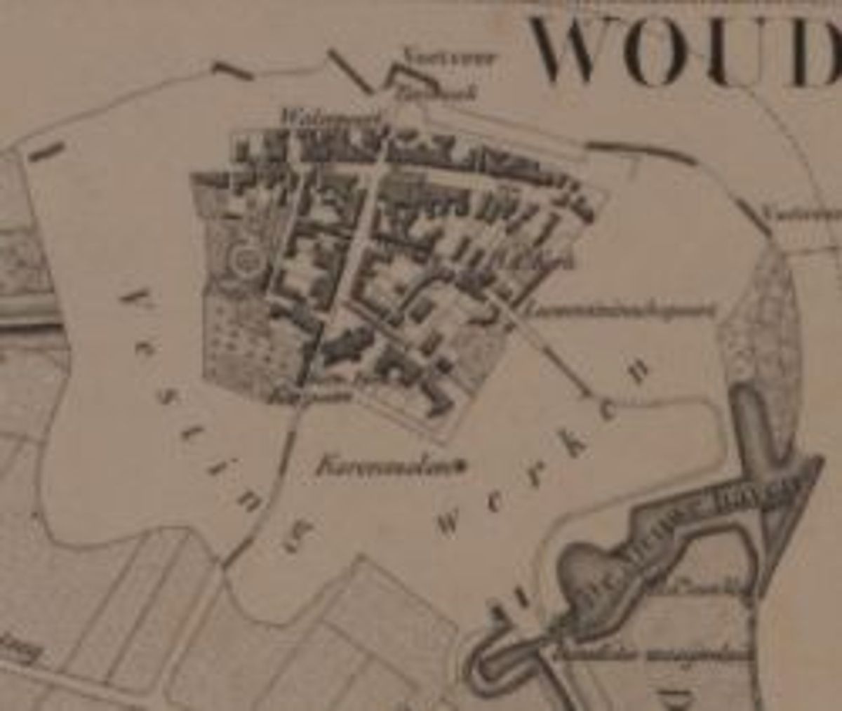 Plattegrond van Woudrichem