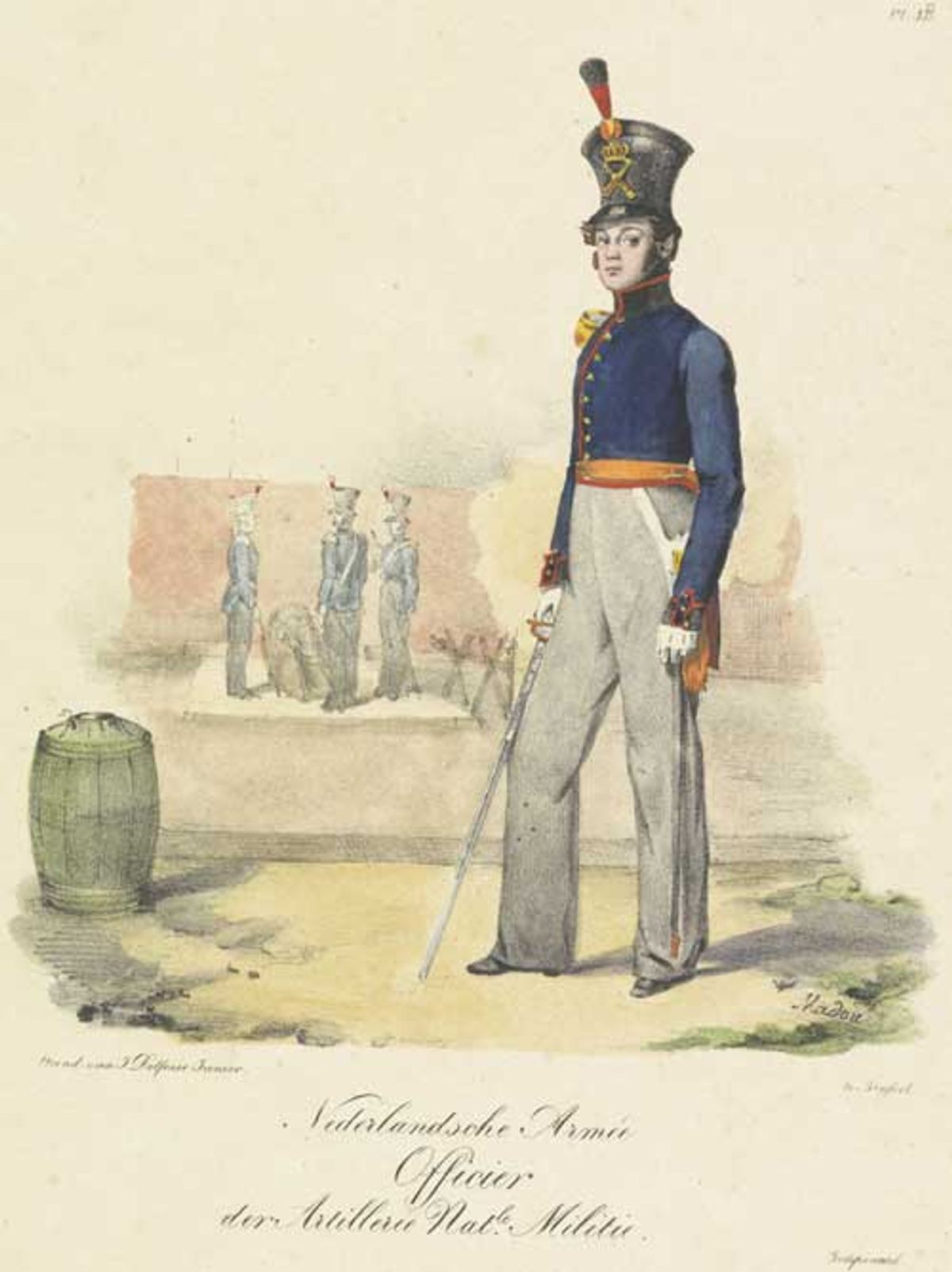 Officier Artillerie Nationale Militie
