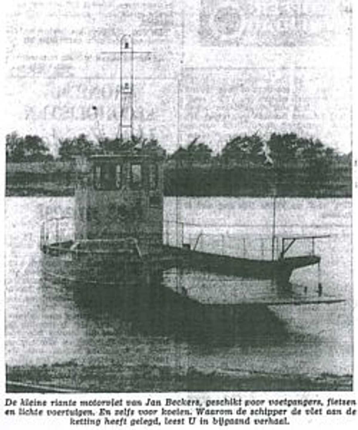 In oktober 1961 besteedde het Brabants Dagblad aandacht aan de opheffing van het veer.