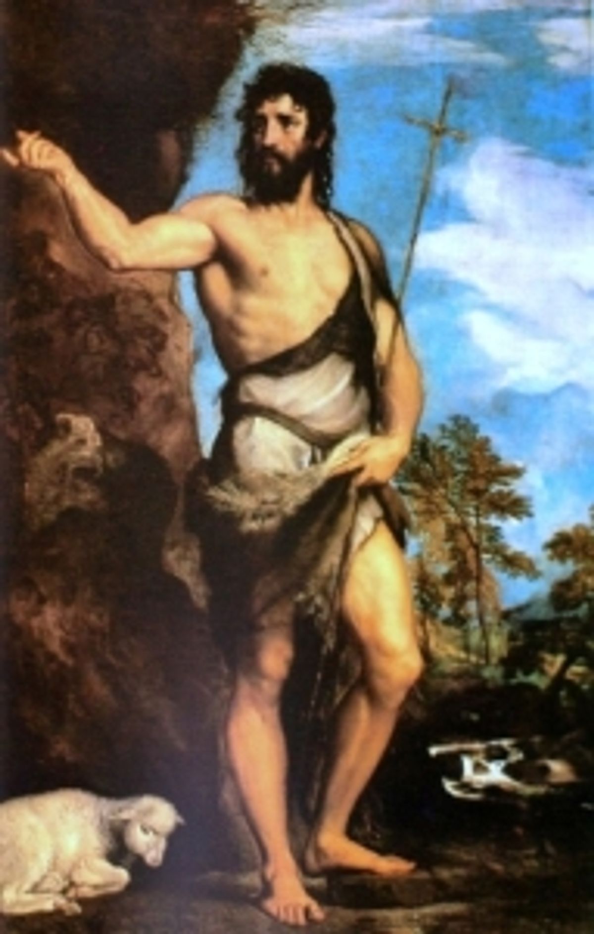 Johannes de Doper op een schilderij (1542) van Titiaan (bron: Wikimedia)