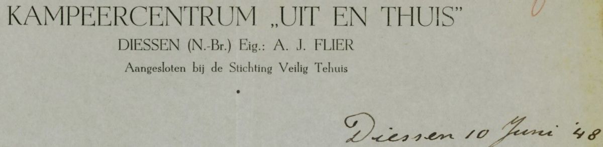 Briefhoofd van Kampeercentrum "Uit en Thuis"