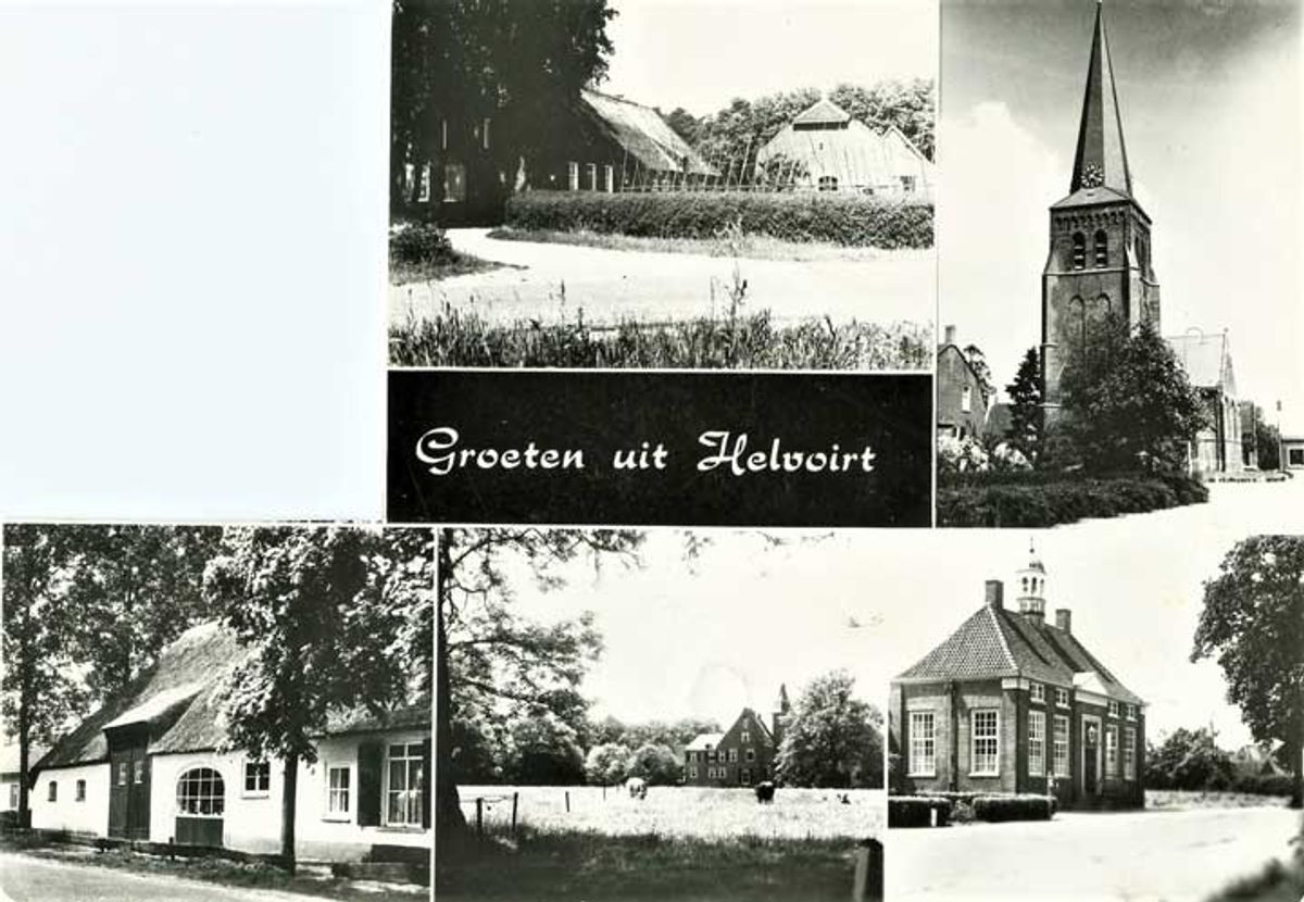 Prentbriefkaart uit Helvoirt, verzonden aan de pastoor of kapelaan van de Pastoor van Arskerk in Eindhovenvan de