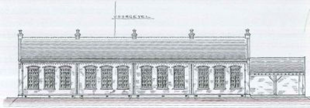 Oeffelt, ontwerp van architect Elbers voor een vier-klassige school