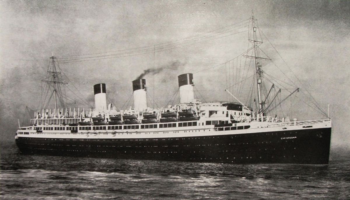 De Cap Arcona in 1927 (bron: Wikimedia Commons, publiek domein)