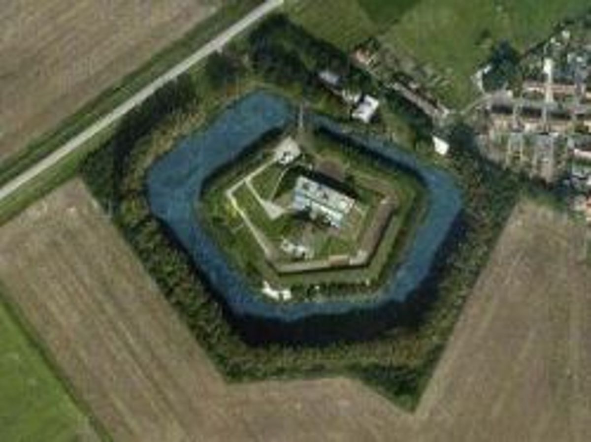Fort Steurgat tegenwoordig vanuit de lucht