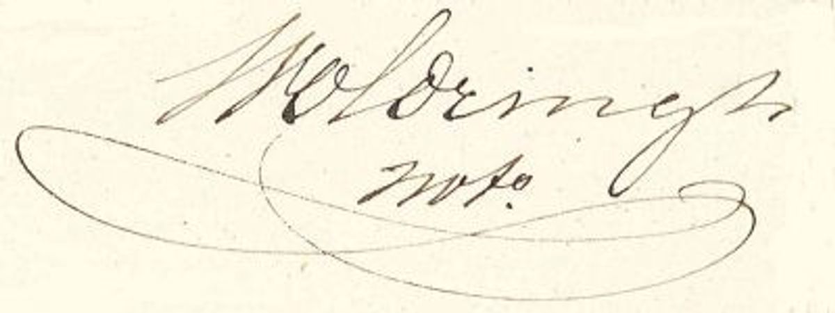 De handtekening van notaris Woldringh