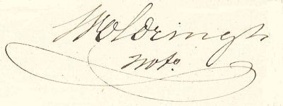 De handtekening van notaris Woldringh