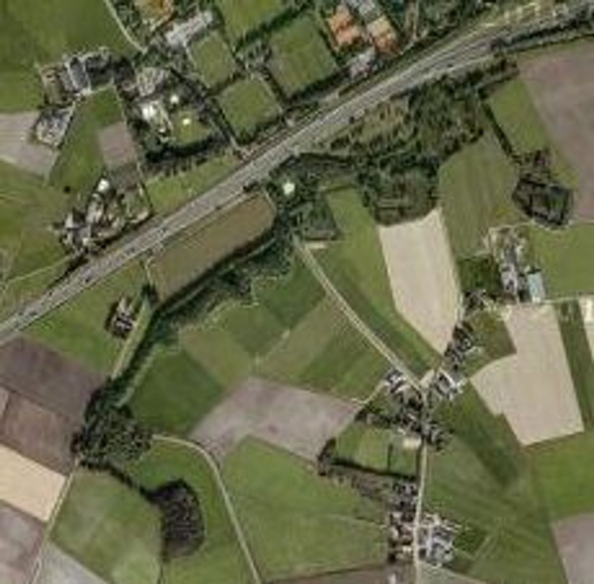 De Linie tegenwoordig vanuit de lucht