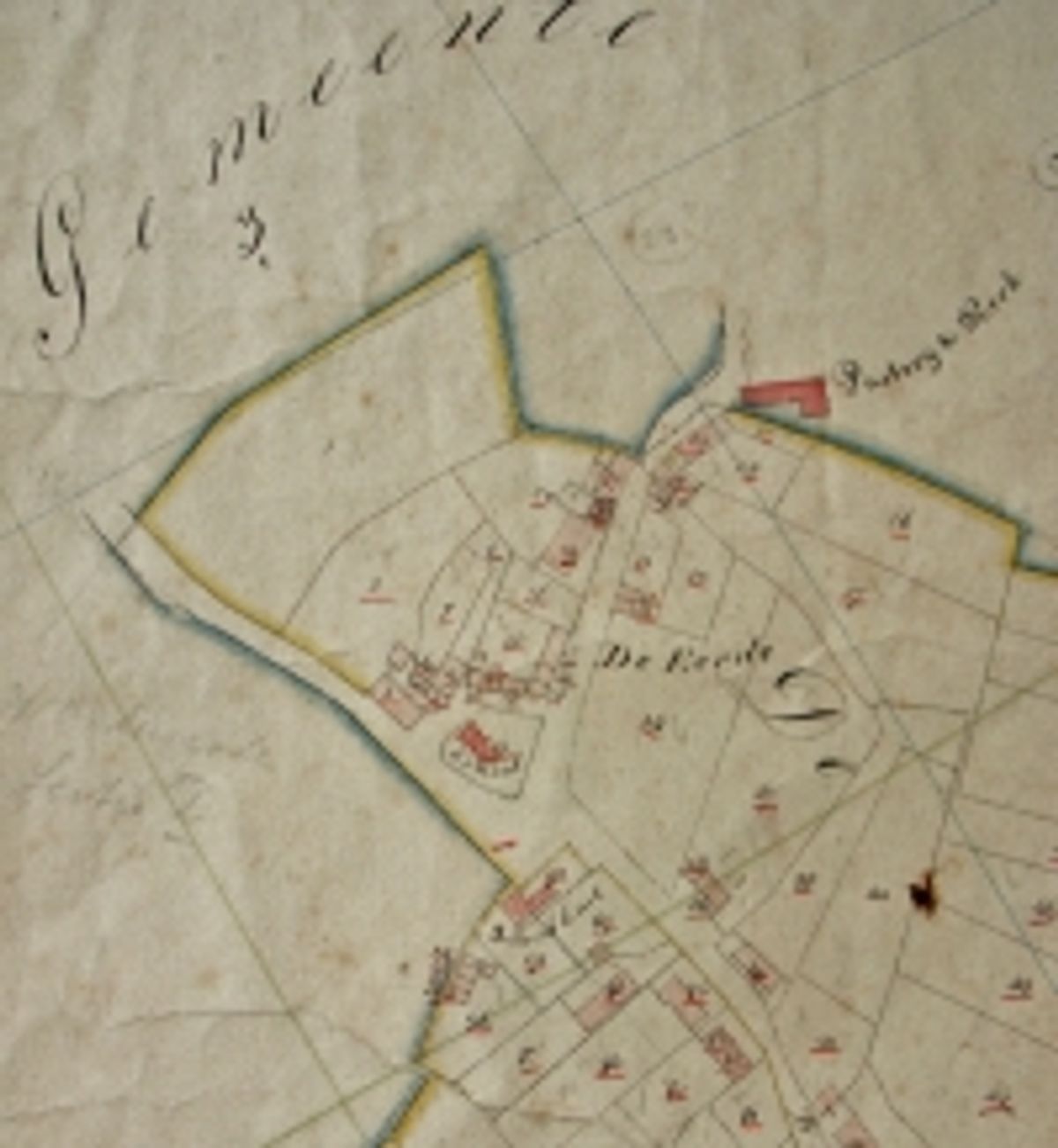Kadastrale kaart uit 1832