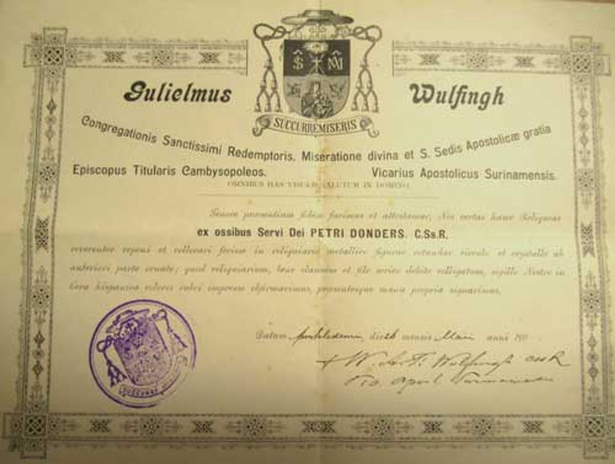 Certificaat relieken