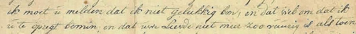 Fragment uit de brief