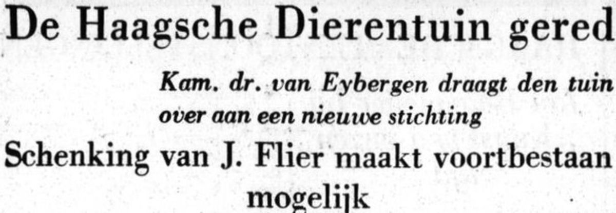J. Flier in een krantenkop. Bron: Het nationale dagblad van 21 juli 1943 (Delpher)