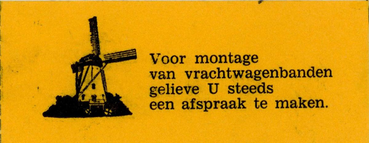 Vrachtwagenbanden alleen op afspraak (inzending Gerard de Bie)