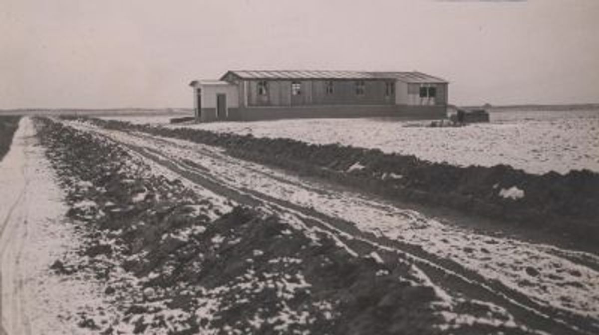 De noodkerk in Landhorst, 1951