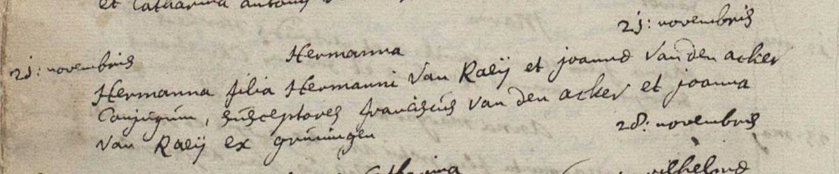 Afbeelding 13. Doop van Hermanna van Raeij in Oijen, 1746