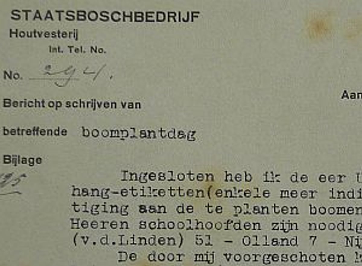 Rekening van de houtvester. Klik voor het geheel