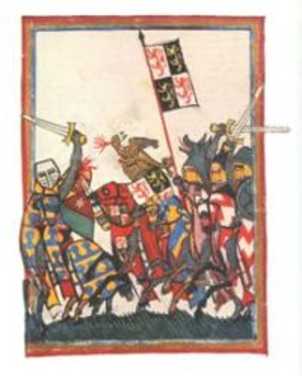 De slag bij Woeringen, codex Manesse