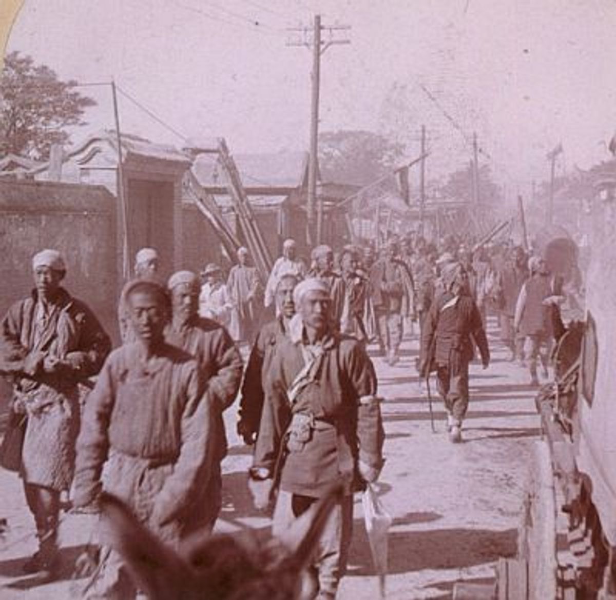 Groep Boksers in Tien-Tsin. Foto: Library of Congress, LC-USZC4-3917 (wikipedia)