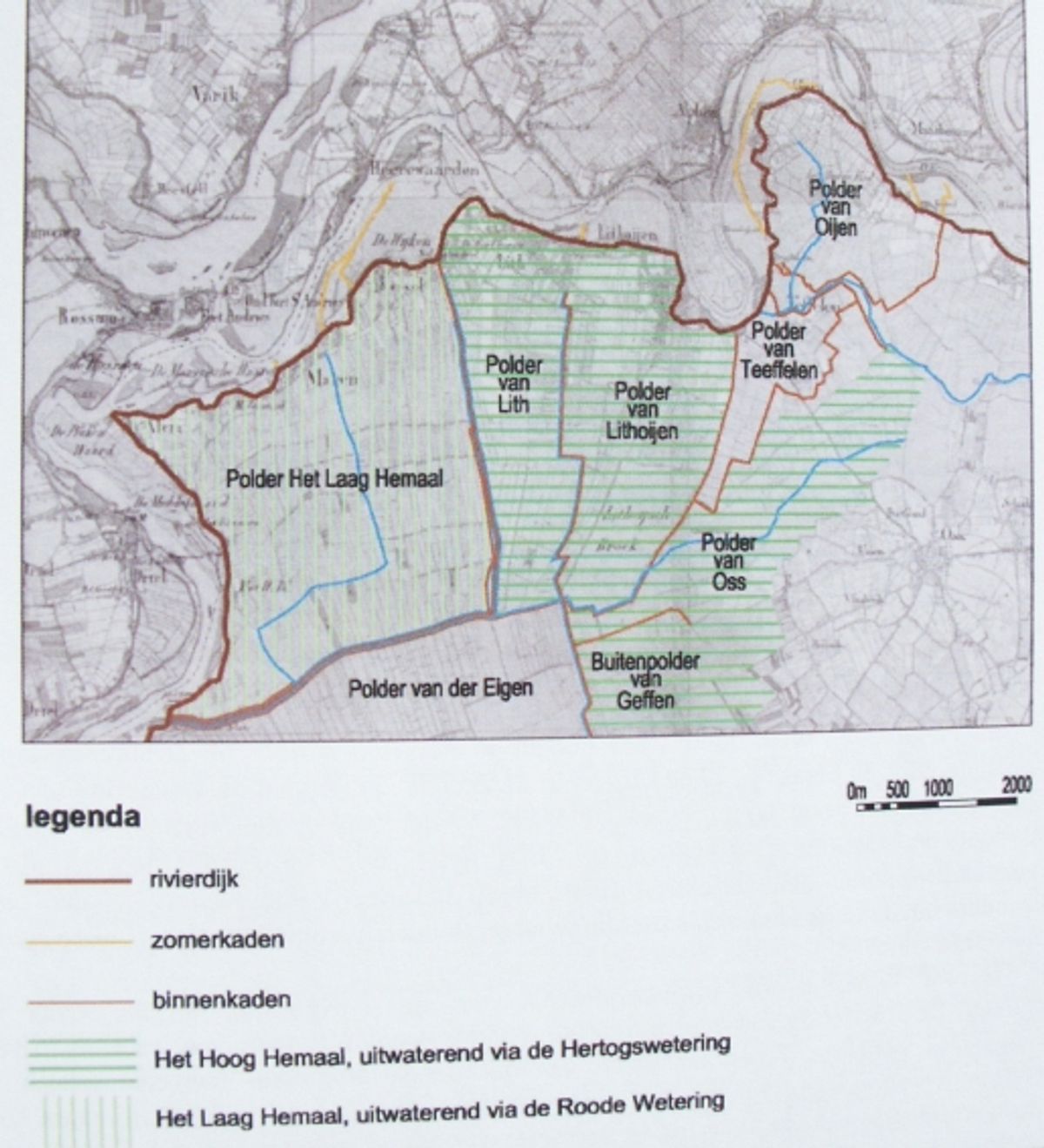 Polder Laag Hemaal, links op de kaart